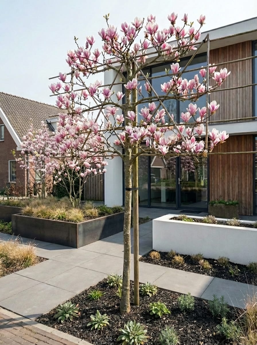 Magnolia soulangeana leivorm 200cm stamhoogte, Magnolia soulangeana